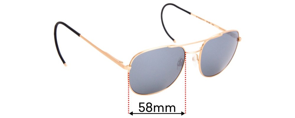 Sunglass Fix Replacement Lenses for Randolph Engineering Aviator RE FGN - 58mm Wide